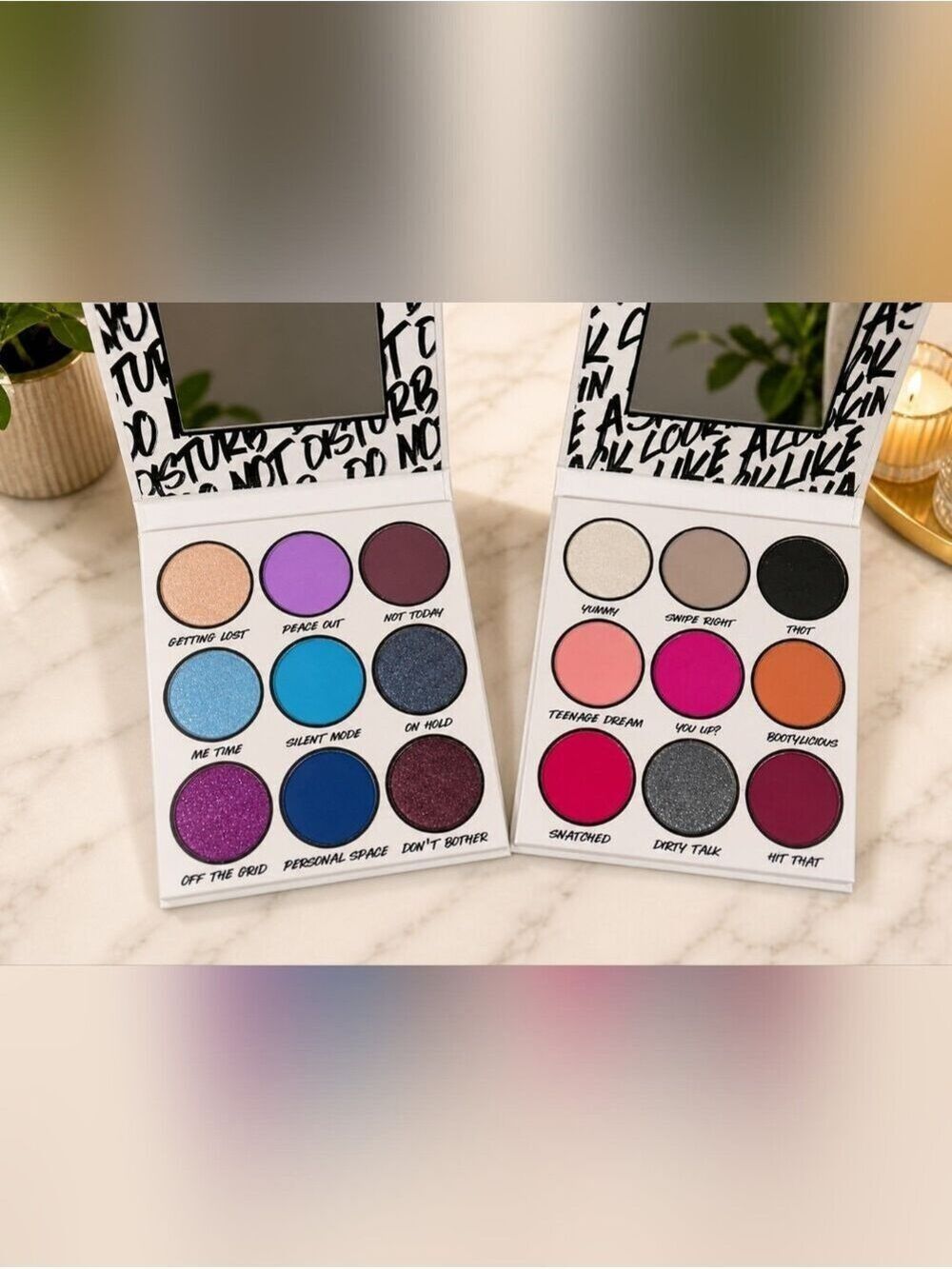 BH Cosmetics 9 Pan Eyeshadow Set (2) NIP Do Not Disturb/Lookin Like A Snack